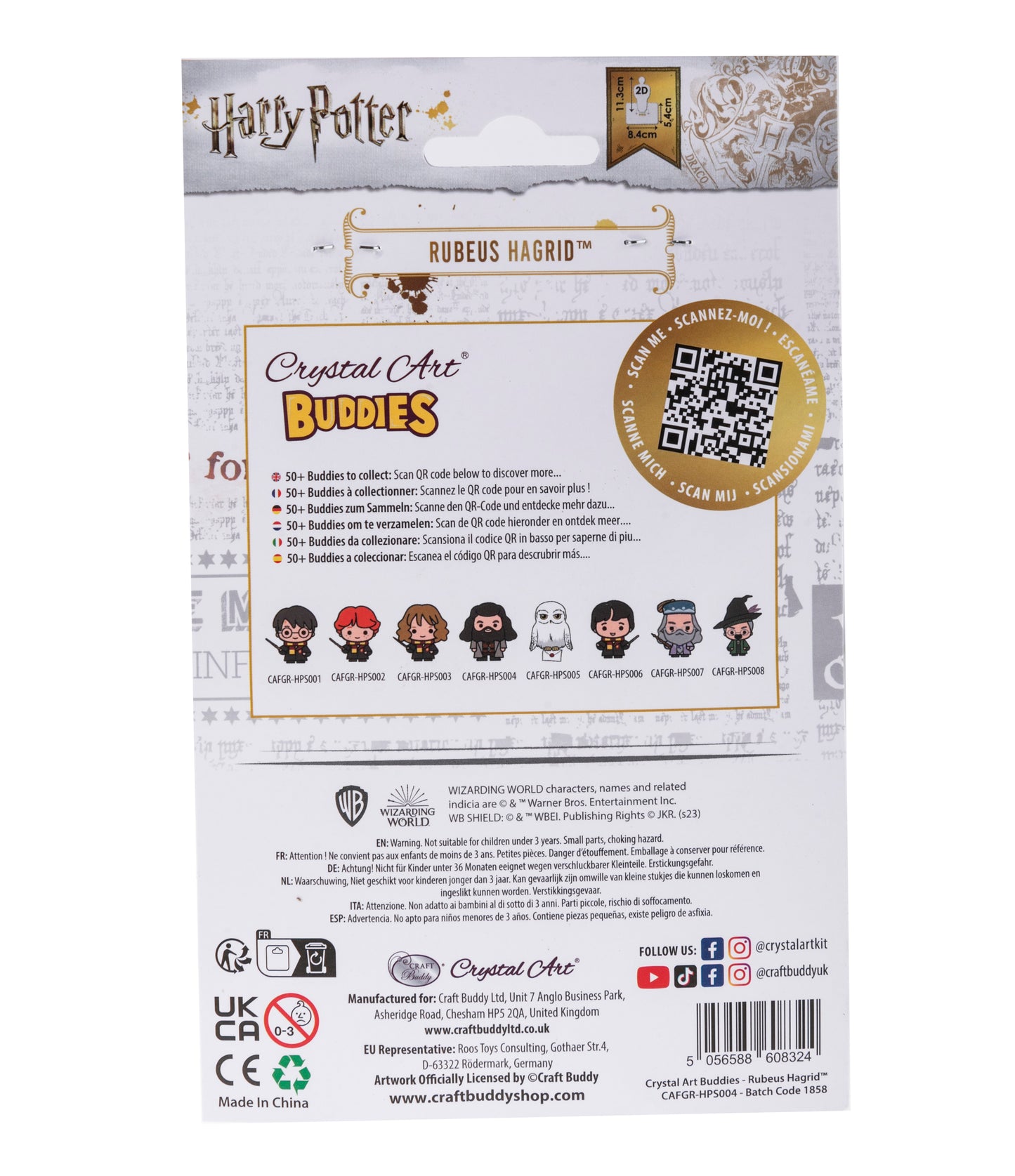 "RUBEUS HAGRID" Crystal Art Buddies Harry Potter