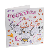 Load image into Gallery viewer, "HOGWARTS & HEDWIG" Harry Potter Crystal Art Card