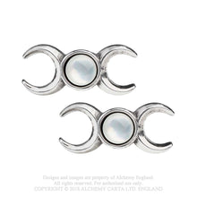 Load image into Gallery viewer, Triple Goddess Stud Earrings