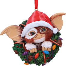 Load image into Gallery viewer, Gremlins Gizmo in Wreath Hanging Ornament 10cm
