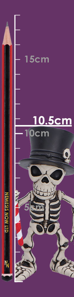 Spooky Christmas skeleton figurine full size detail