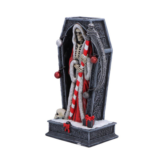 Side view of hand-painted Merry Cryptmas collectible figurine