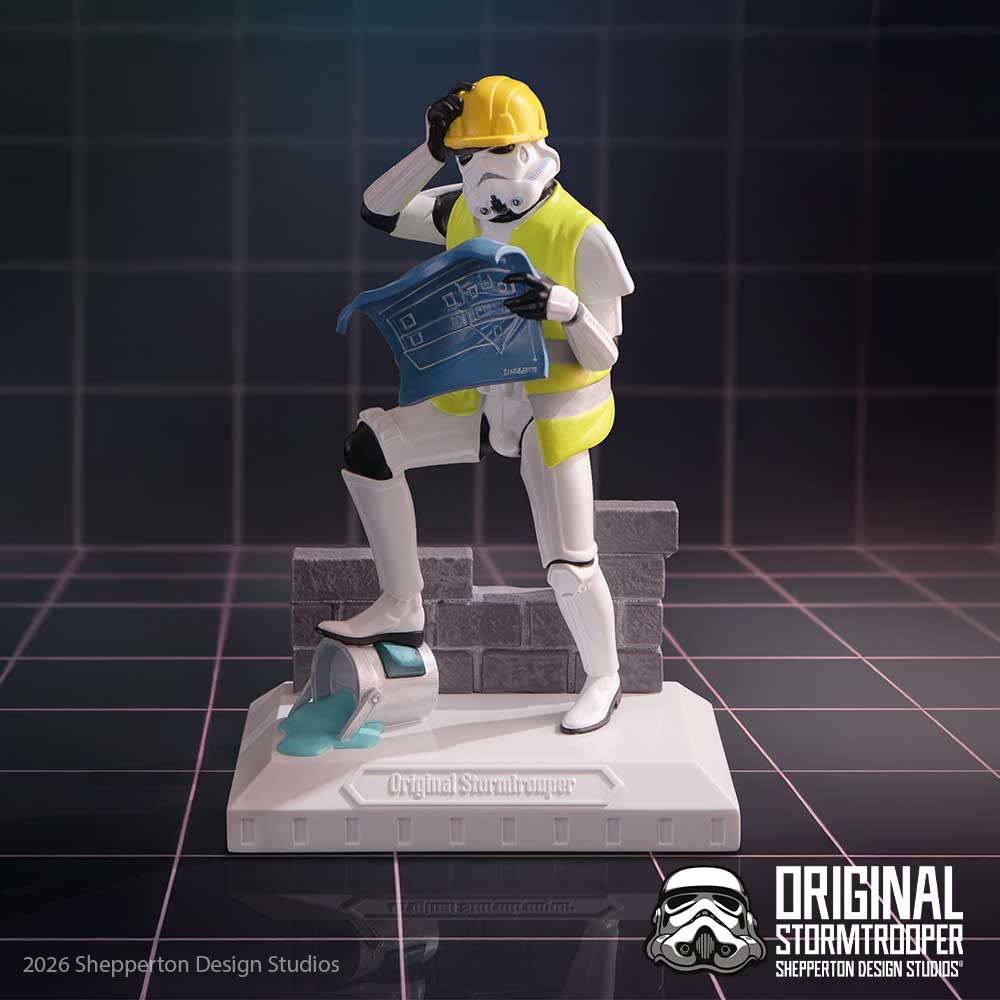 Original Stormtrooper Hit a Brick Wall humorous display collectible