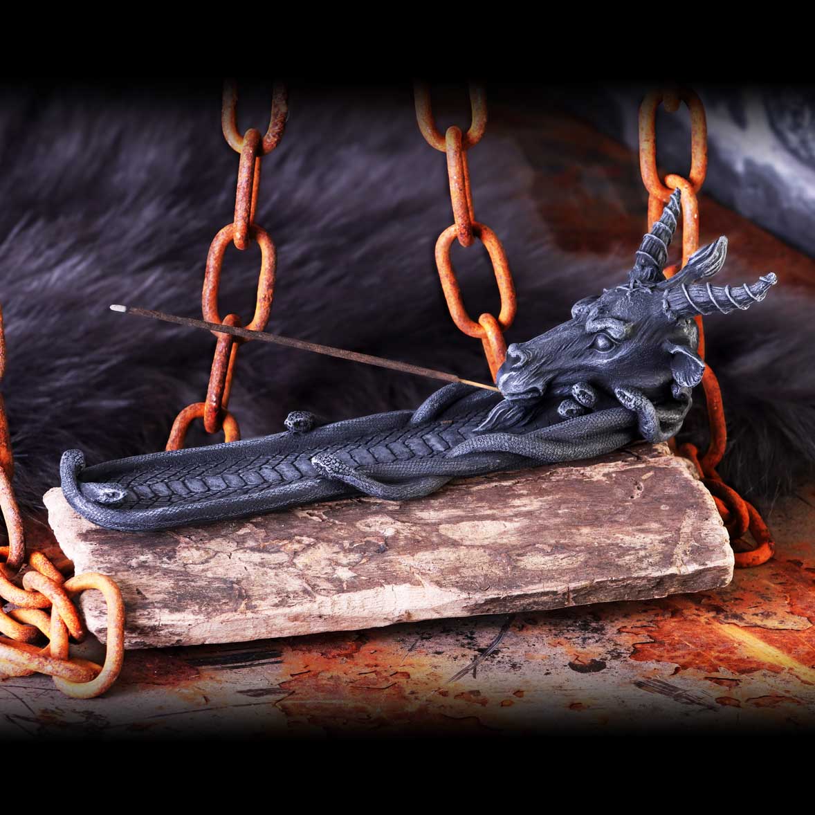 Baphomet's Scent Incense Holder 29.2cm on display