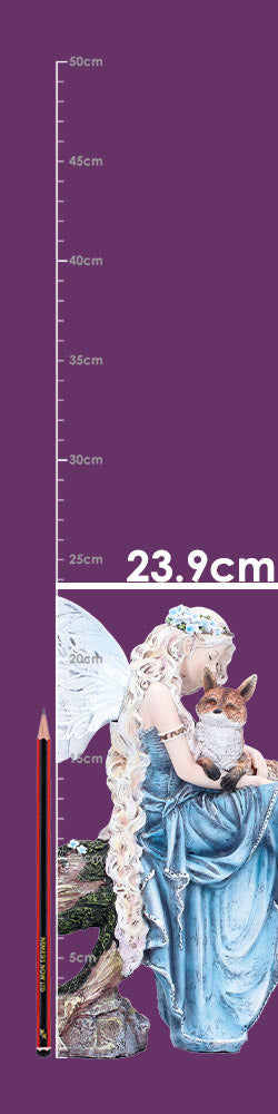 23.9cm fairy and fox collectible full size detail