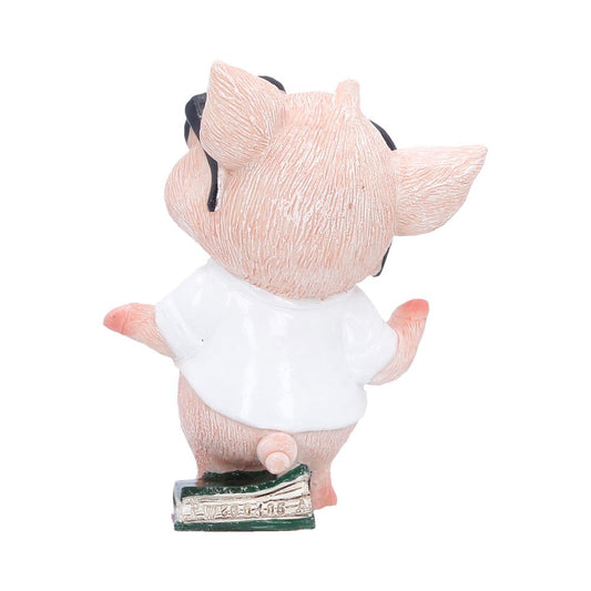 Cute pig figurine hand-painted resin detail