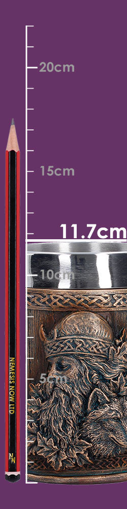 Small Viking tankard showing full size detail