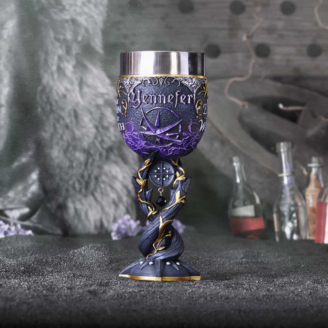Hand-painted The Witcher Yennefer goblet display