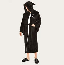 Load image into Gallery viewer, Harry Potter Deathly Hallows Adult Fleece Bathrobe