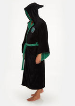 Load image into Gallery viewer, Unisex Harry Potter Slytherin Fleece Bathrobe Men or Women
