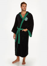 Load image into Gallery viewer, Unisex Harry Potter Slytherin Fleece Bathrobe Men or Women