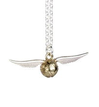 Load image into Gallery viewer, Harry Potter Golden Snitch Charm Necklace in Sterling Silver