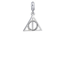 Load image into Gallery viewer, Harry Potter Sterling Silver Deathly Hallows Slider Charm with Crystal Elements