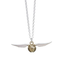 Load image into Gallery viewer, Harry Potter Golden Snitch Charm Necklace in Sterling Silver