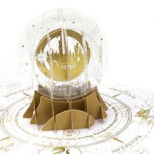 Load image into Gallery viewer, Hogwarts Snowglobe Pop Up Card