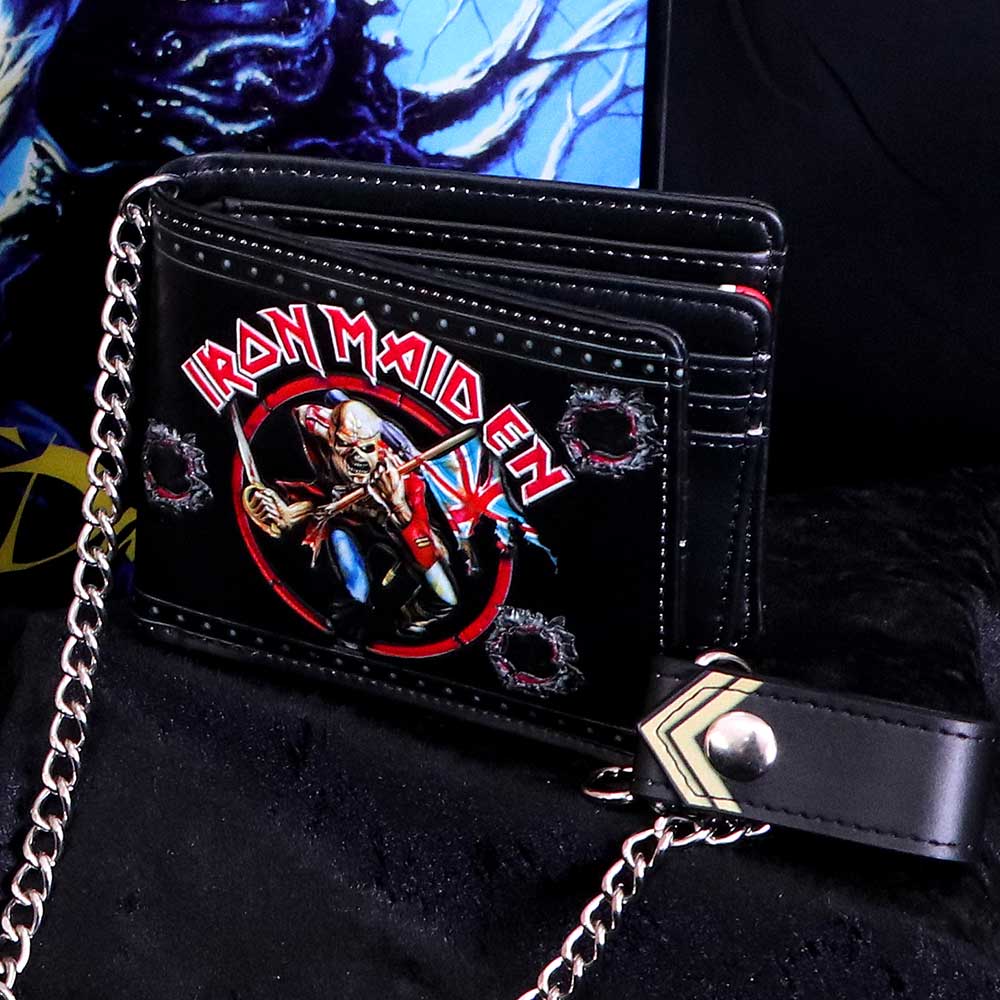Iron Maiden Eddie The Trooper Wallet 11cm on display