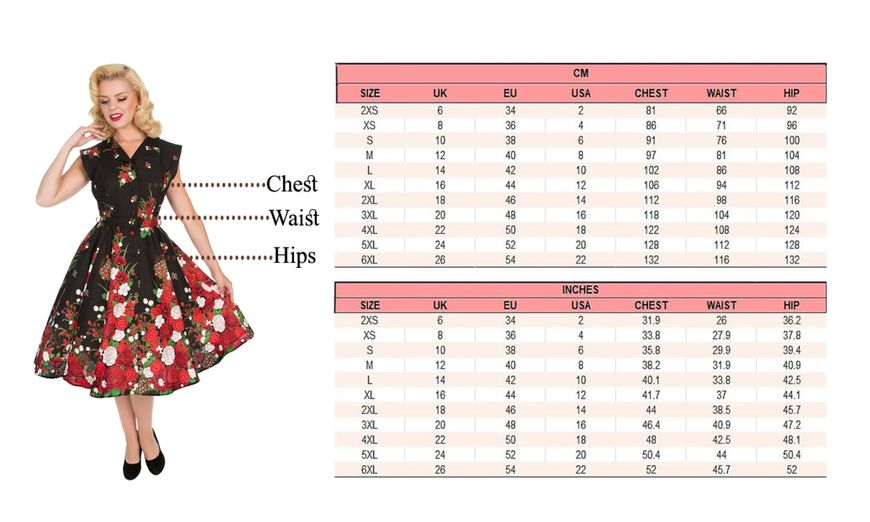 Hearts & Roses Lamour Swing Dress