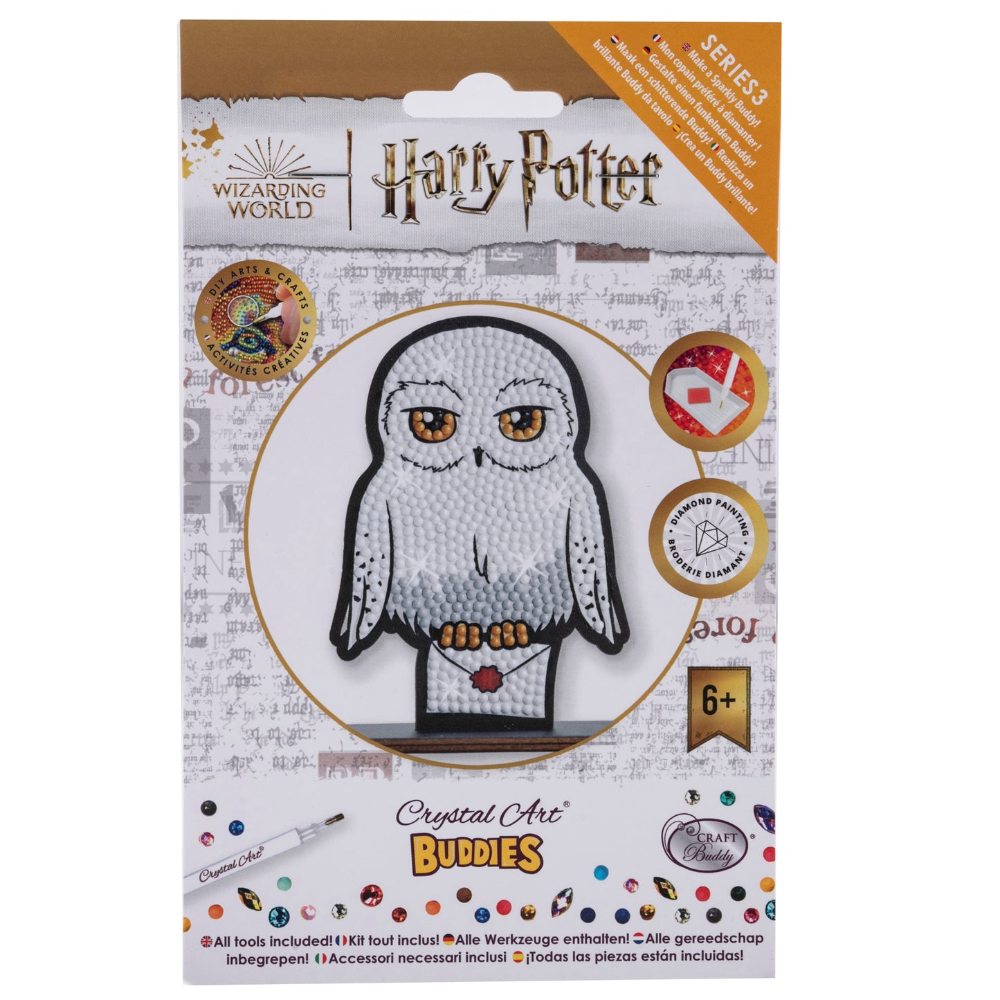 "HEDWIG" Crystal Art Buddies Harry Potter