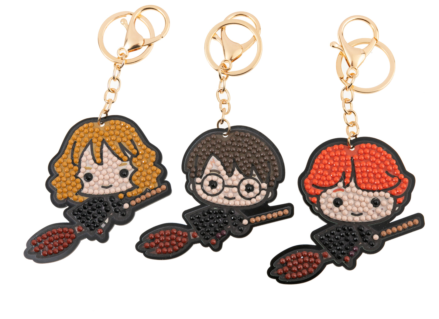 "FLYING FRIENDS" Harry Potter Crystal Art Keyring Kit