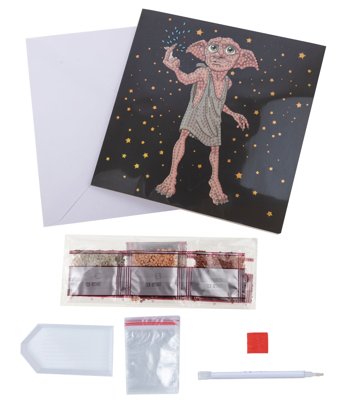 "DOBBY THE HOUSE ELF" Harry Potter Crystal Art Card