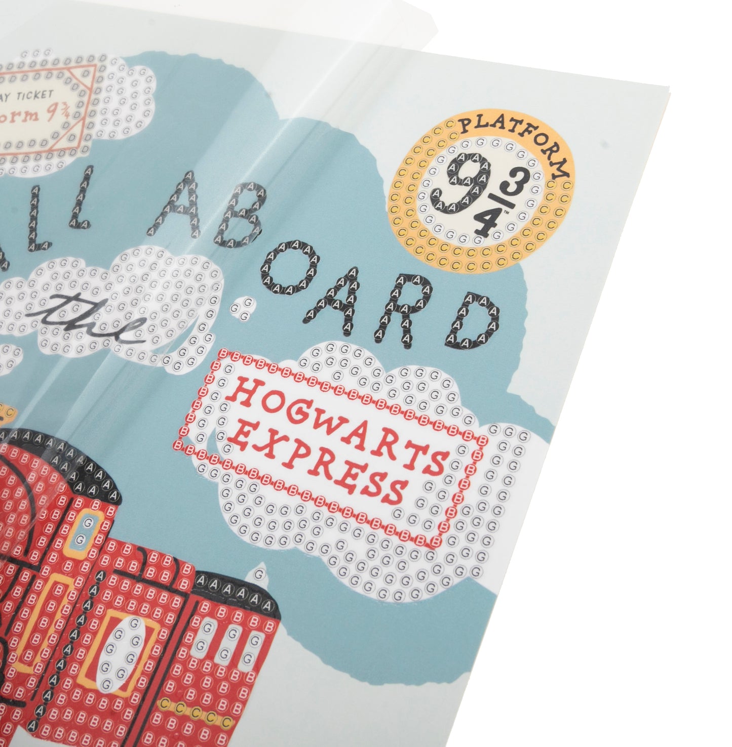 "ALL ABOARD THE HOGWARTS EXPRESS" Harry Potter Crystal Art Card