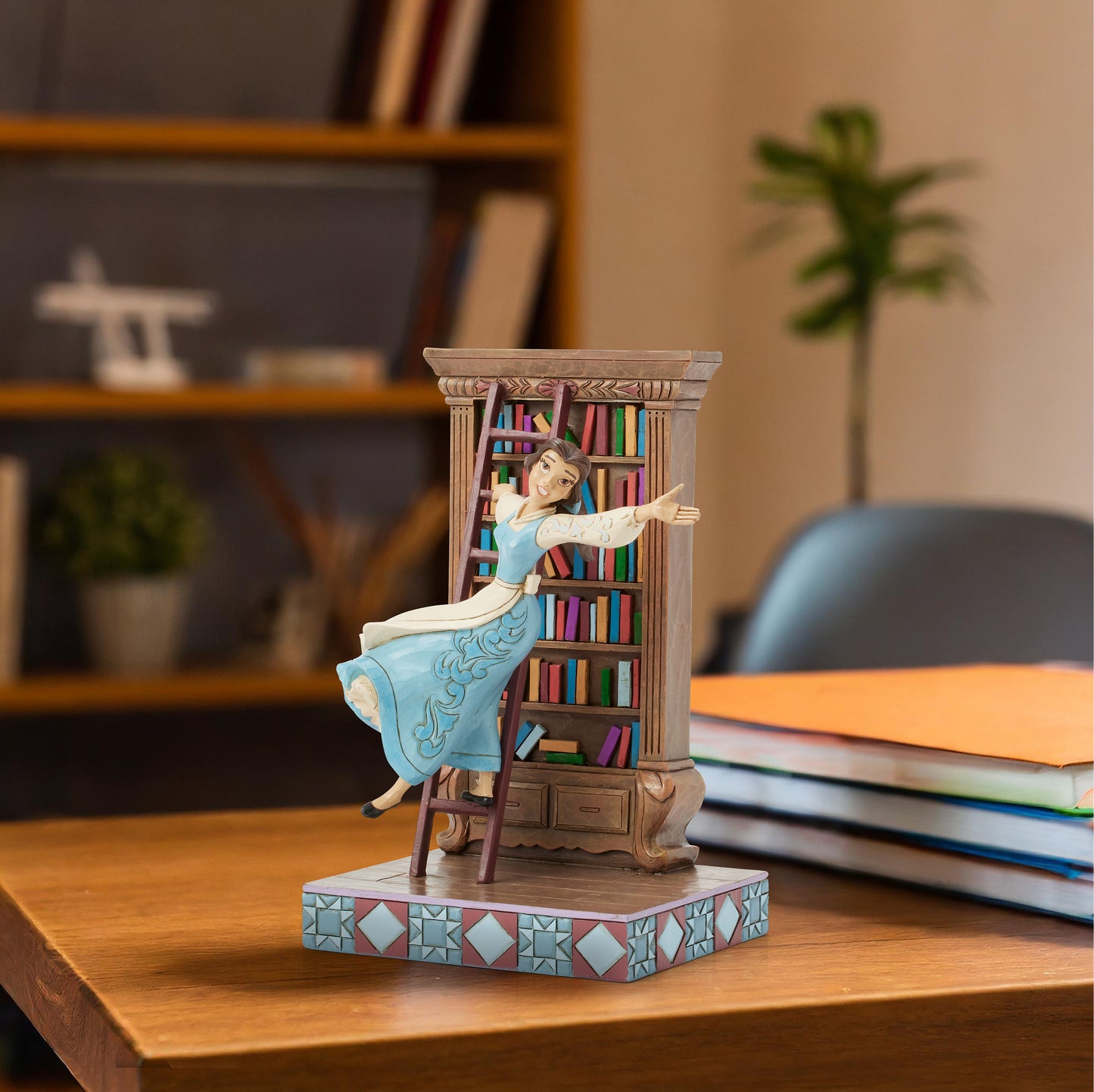 A World of Books (Belle on Bookcase)