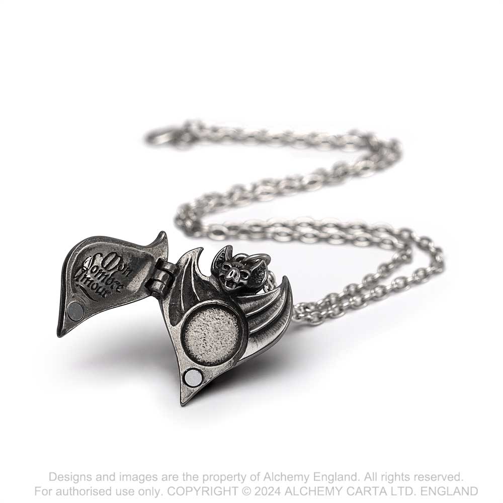 Open locket showing hidden compartment inside