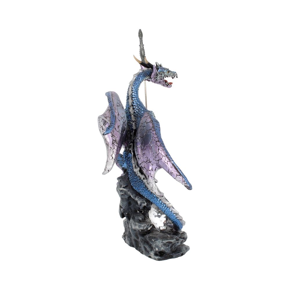 Sapphire dragon desk ornament with sword letter opener