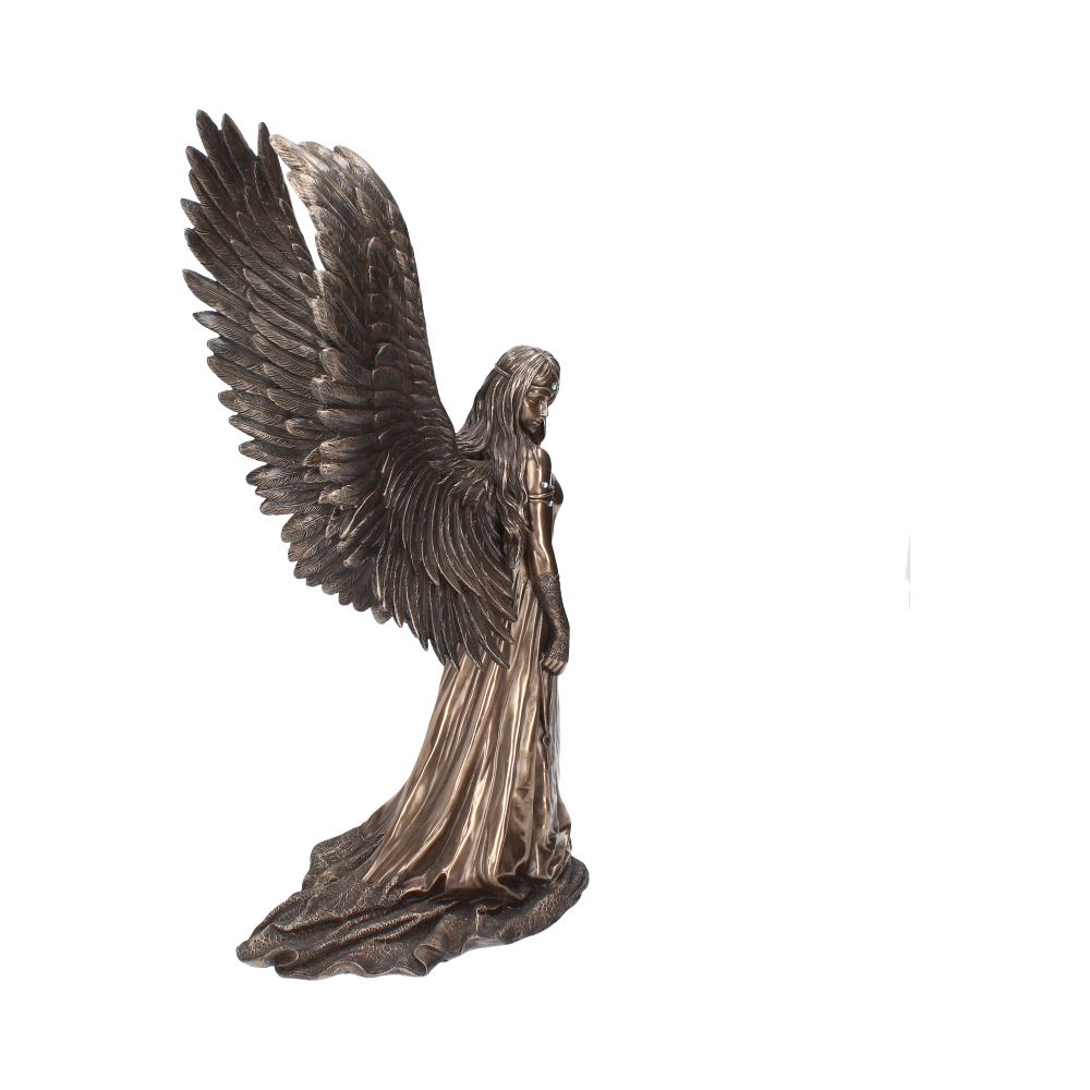 Spirit Guide Bronze-effect fantasy angel ornament with large wings