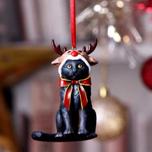 Load image into Gallery viewer, Reindeer Cat Hanging Ornament by Lisa Parker 9cm
