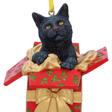 Load image into Gallery viewer, Present Cat Hanging Ornament by Lisa Parker 9cm
