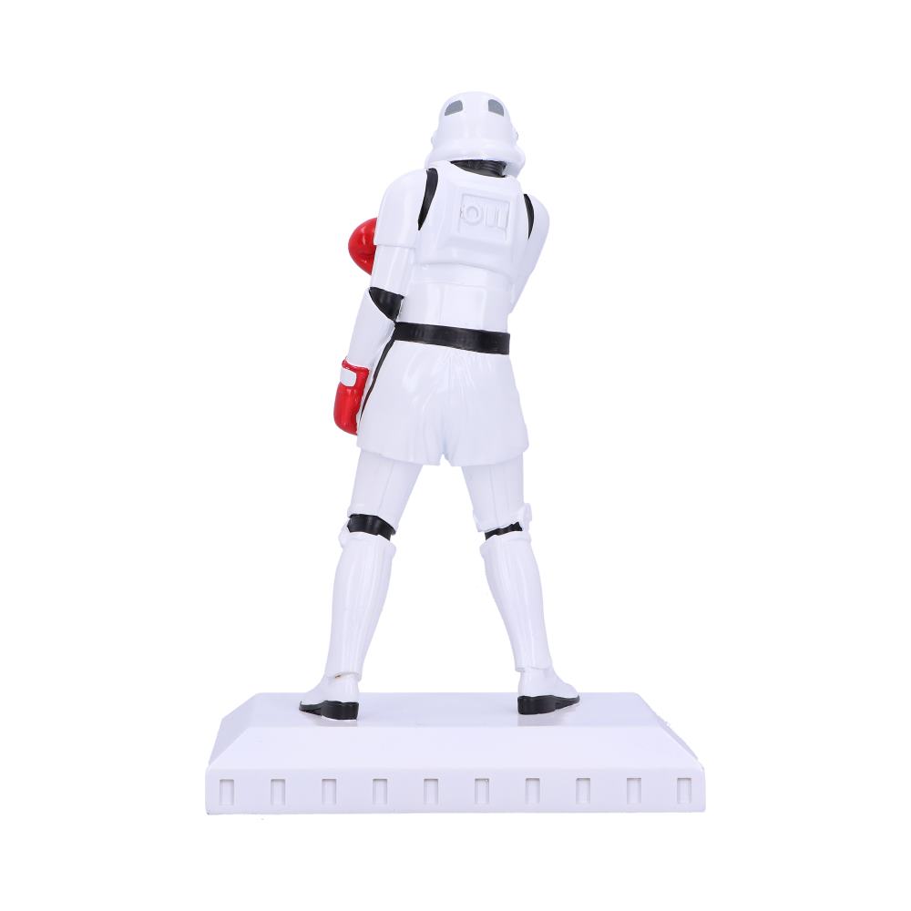 Back view of the Original Stormtrooper™ The Greatest Figurine showing armour detailing, boxing shorts, and hand-painted finish