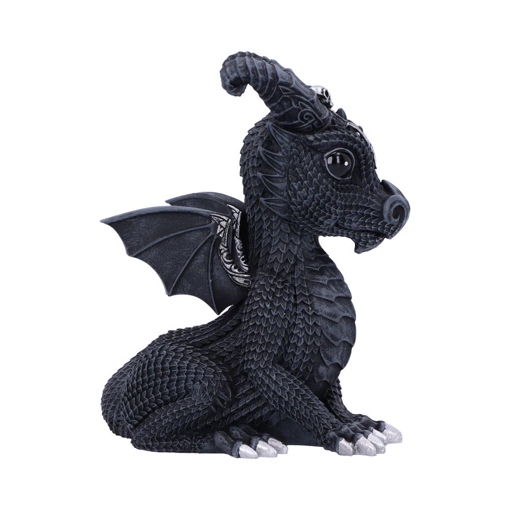 Side view of hand-painted Lucifly dragon resin figurine