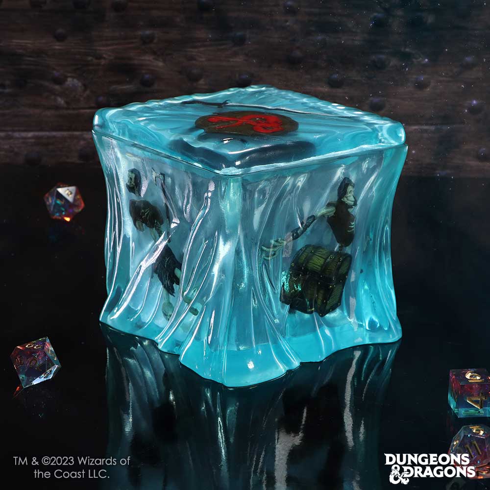 Fantasy dice storage inspired by Gelatinous Cube