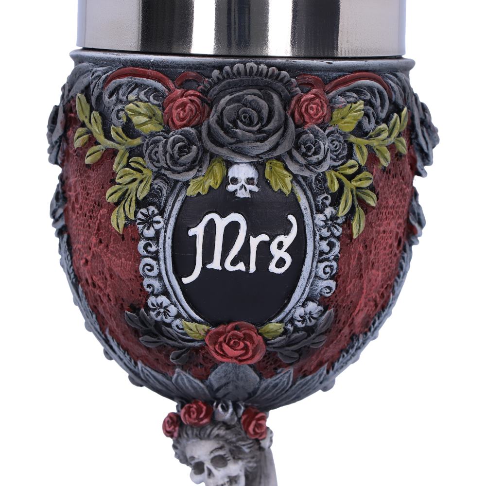 Gothic Mrs wedding goblet