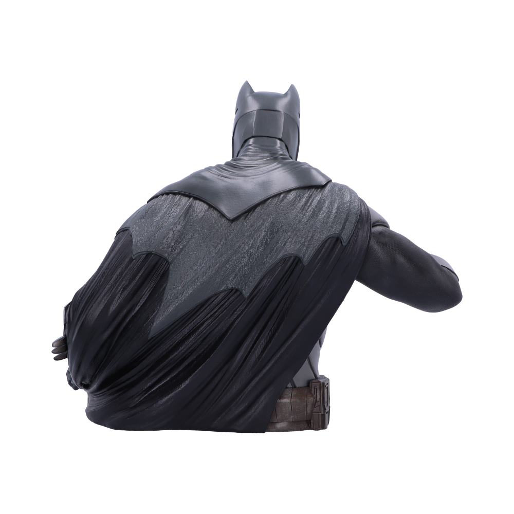 Back view of the Batman There Will Be Blood Bust showing cape detail, batsuit sculpting, and hand-painted finish