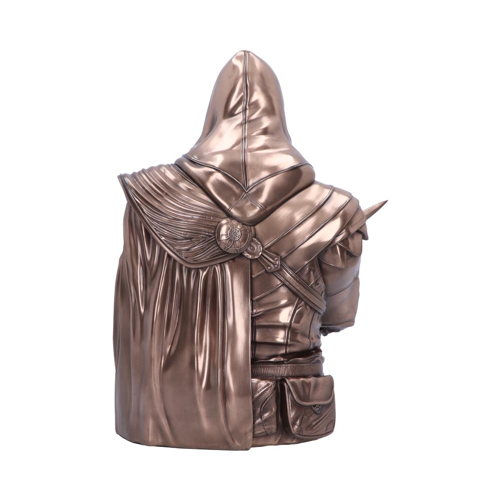 Back view of Assassin's Creed® Ezio Bust Box Bronze