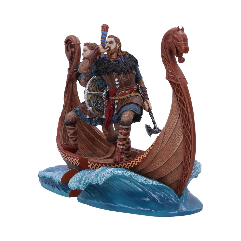 Side view of Assassin's Creed Valhalla collectible bookends