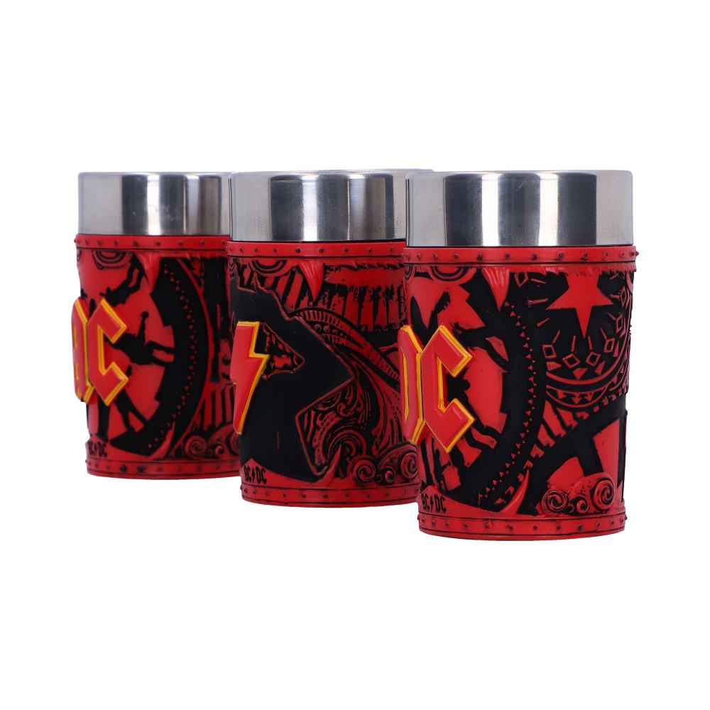 Side view of AC/DC Logo Shot Glass Set