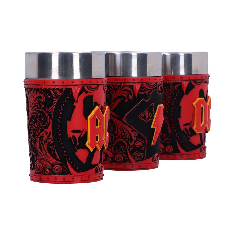 Hand-painted AC/DC resin shot glasses