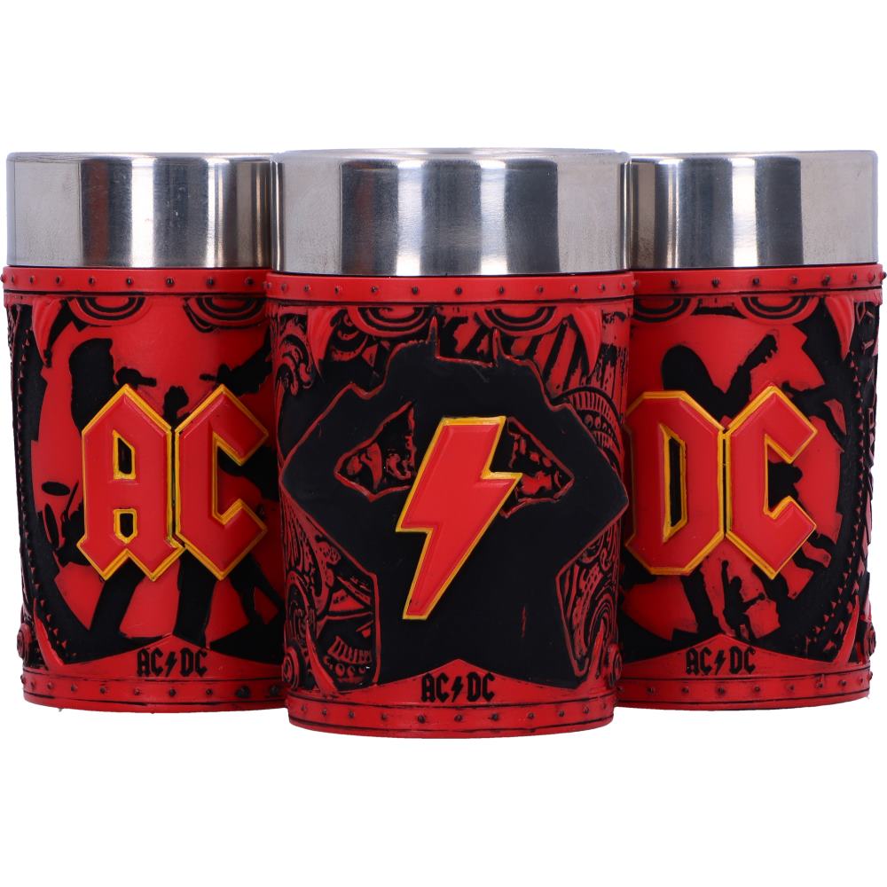 Stainless steel insert AC/DC shot glasses
