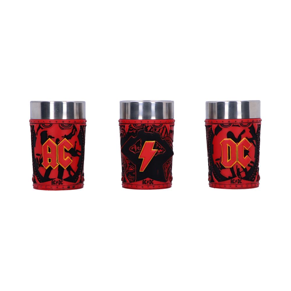 AC/DC Logo Shot Glass Set (Set of 3) 8.7cm – Official Collectible Gift Set