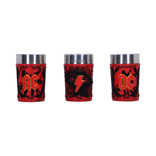 AC/DC Logo Shot Glass Set (Set of 3) 8.7cm – Official Collectible Gift Set