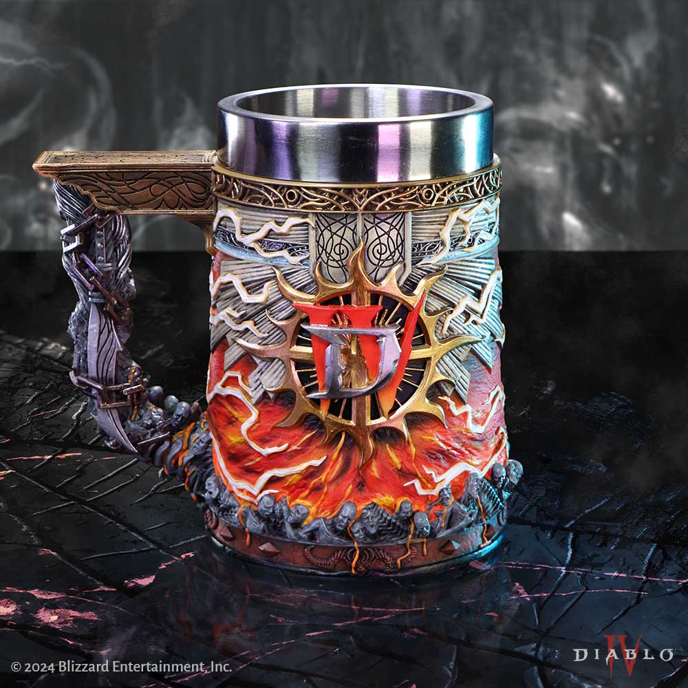 Hand-painted Diablo IV Inarius drinkware collectible