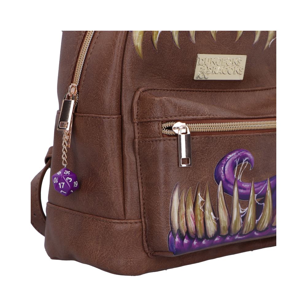 D&D backpack with die zipper charm