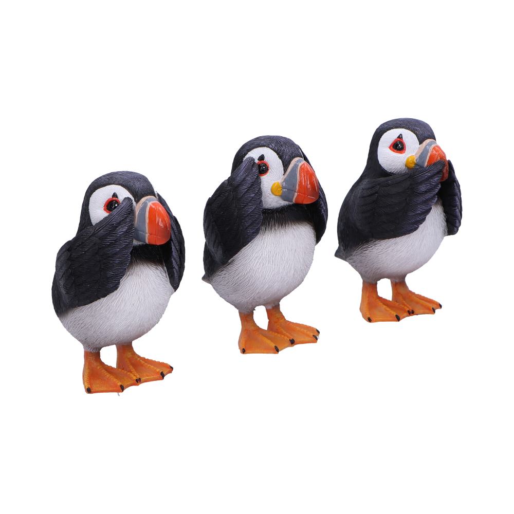 Three Wise Puffins 9cm
