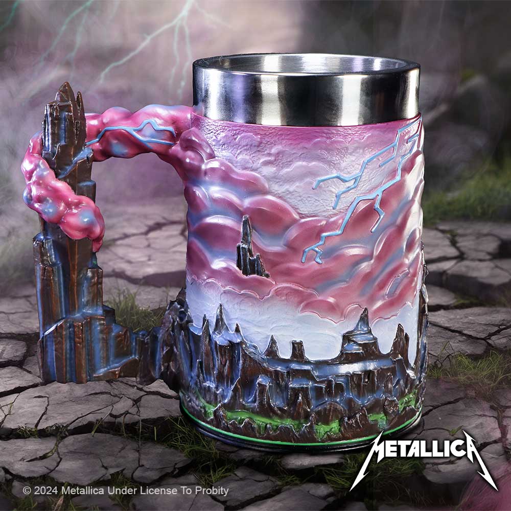 Hand-painted Metallica resin tankard