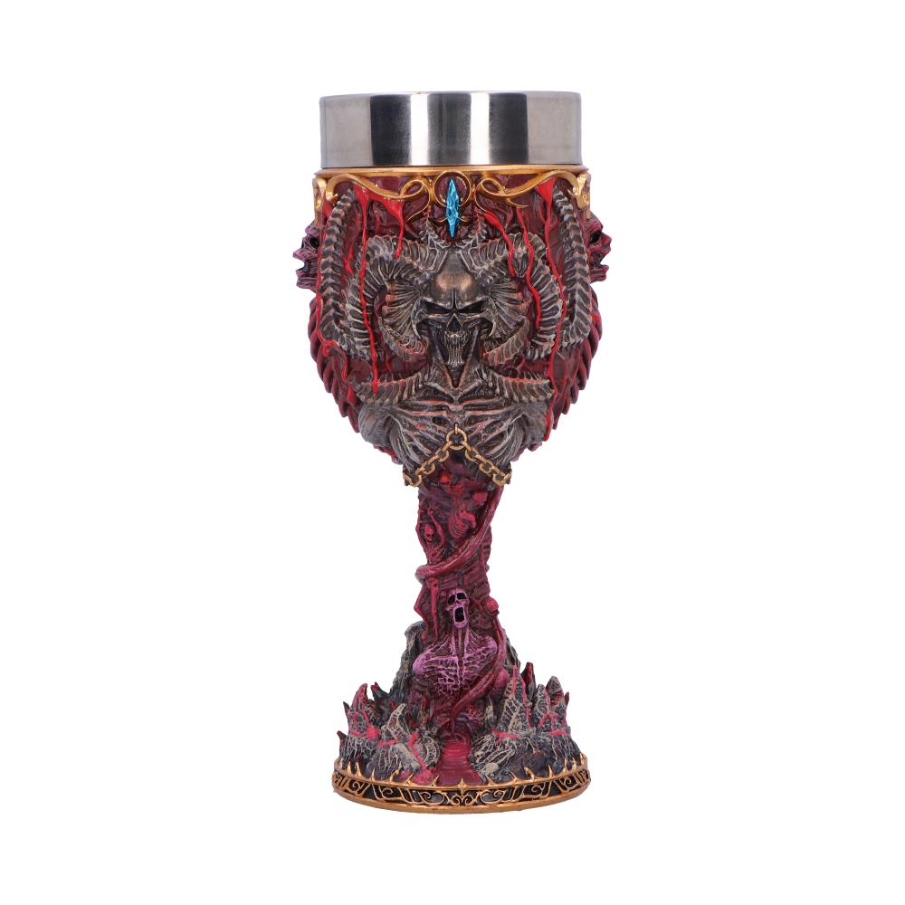 Back view showing Mephisto demonic face design