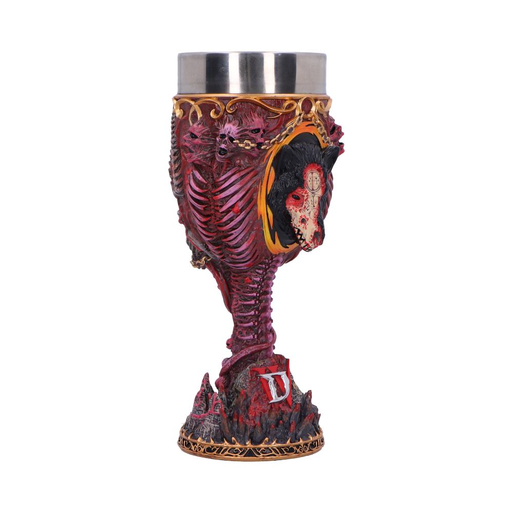 Spine stem and chained souls detail on Diablo goblet