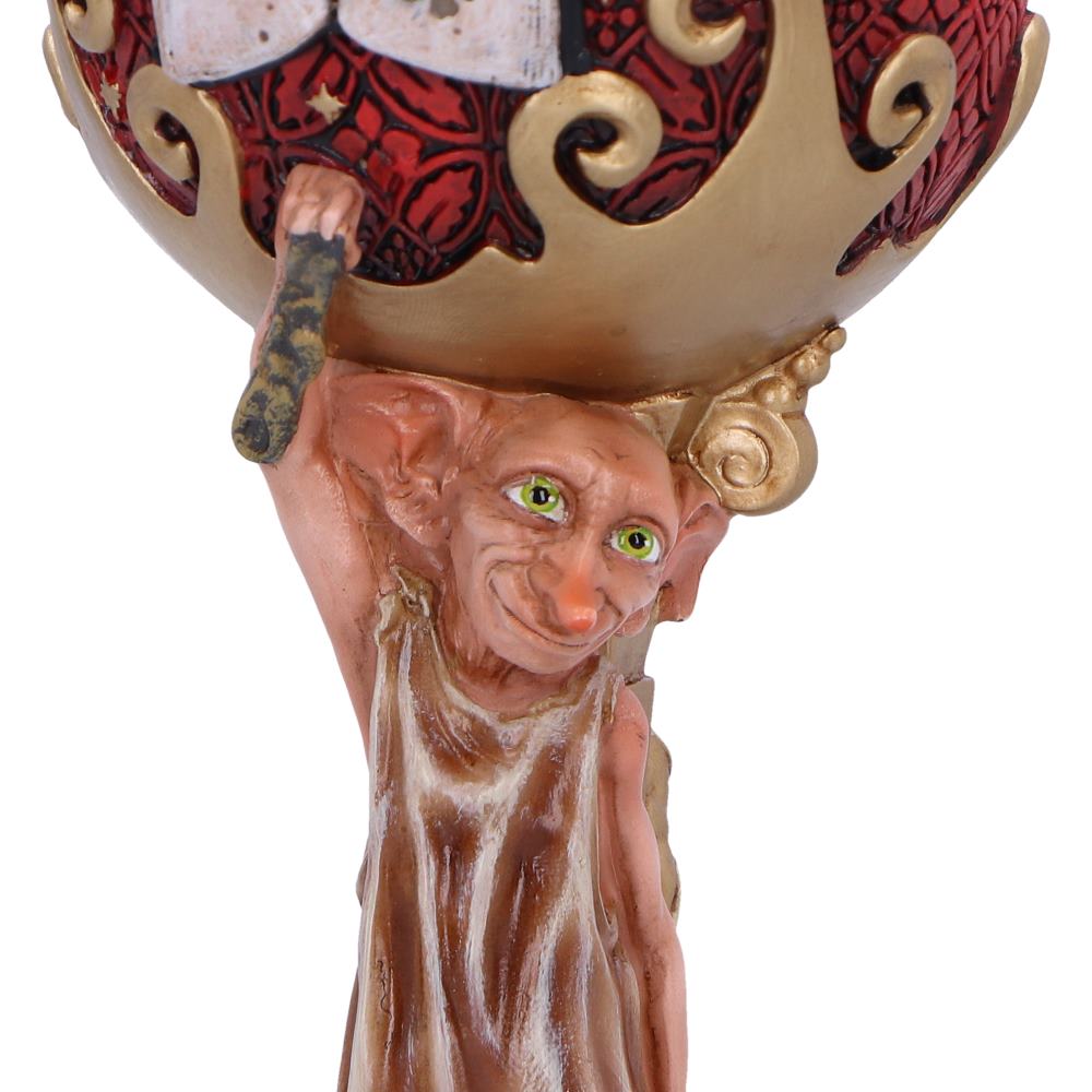Dobby holding sock goblet stem